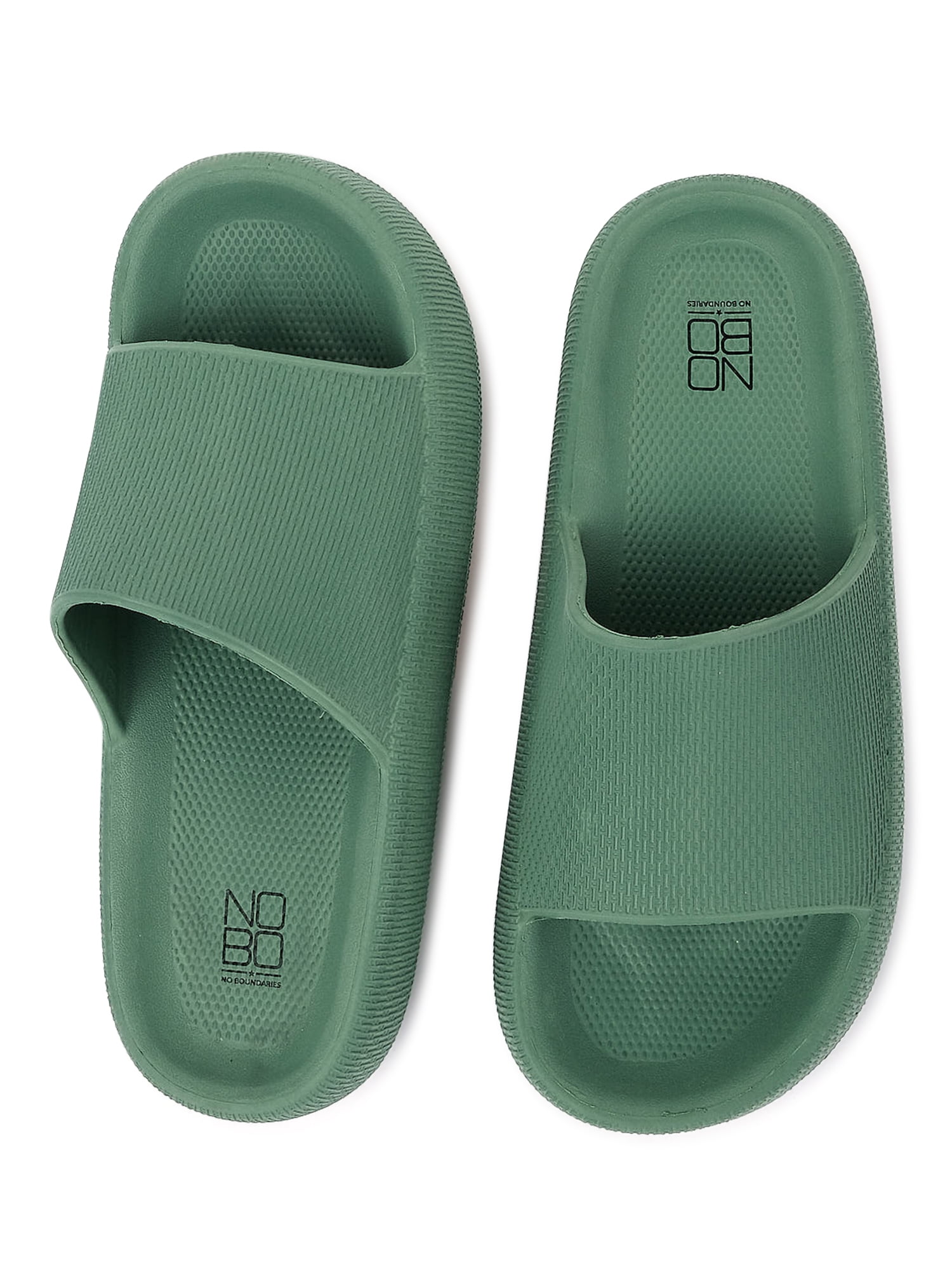No Boundaries Pillow Slide Sandals - Lightweight - Walmart.com