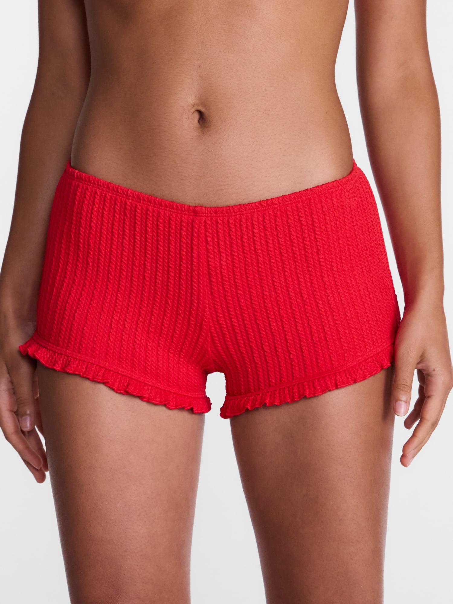 No Boundaries Ruffle Boyshort Swim Bottoms, Women's XXS-XXL