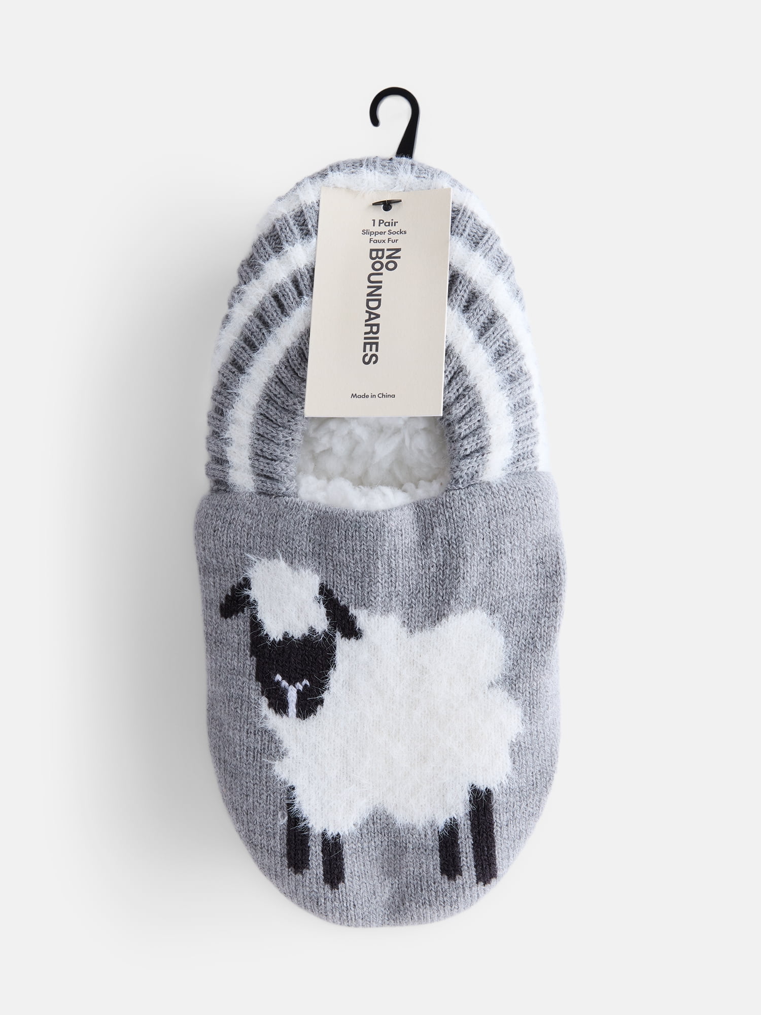No Boundaries Women's Slipper Socks, 1 Pair, Shoe Sizes 7.5-9