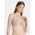 thumbnail image 1 of No Boundaries Women’s Smooth Micro Push Up Bra, Sizes 34AA-42DD, 1 of 6
