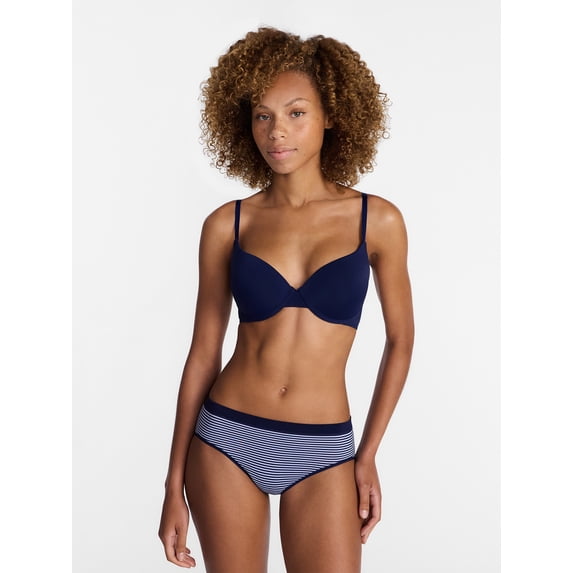 No Boundaries Women’s Smooth Micro Push Up Bra, Sizes 34AA-42DD