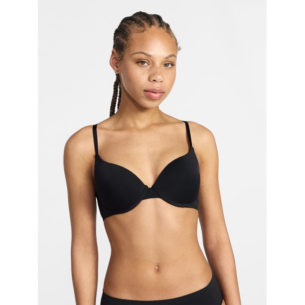 No Boundaries Women's Smooth Micro Push Up Bra, Sizes 34AA-42DD