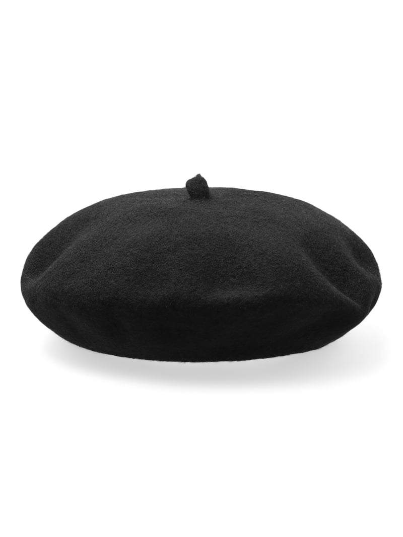 No Boundaries Women's Solid Beret, One Size, Black - Walmart.com