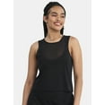 thumbnail image 1 of No Boundaries Women's Sparkle Mesh Coverup Tank Top, Sizes XXS-XXL, 1 of 5