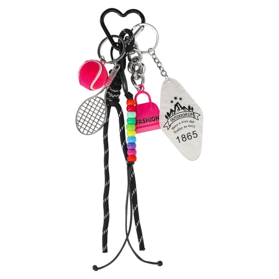 No Boundaries Women's Sporty Motel Key Bag Charm, Multi Color
