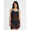 thumbnail image 1 of No Boundaries Strap Crochet Dress Swim Coverup, Women’s, 1 of 5