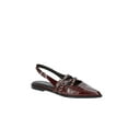 thumbnail image 1 of No Boundaries Women's Faux Leather Strappy Moto Flats, 1 of 5