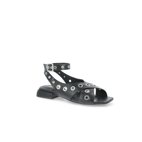 No Boundaries Women's Strappy Grommet Sandals