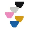 thumbnail image 1 of No Boundaries Stretch Ribbed Bikini Panties, 5-Pack, Women's, 1 of 2