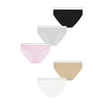 thumbnail image 1 of No Boundaries Stretch Ribbed Hipster Panties, 5-Pack, Women's, 1 of 8