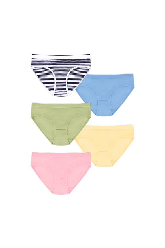 Stretch Ribbed Hipster Underwear, 5-Pack, Women's XS-XXXL
