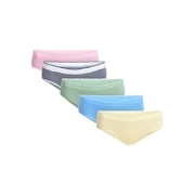 No Boundaries Stretch Ribbed Hipster Underwear, 5-Pack, Womens XS-L