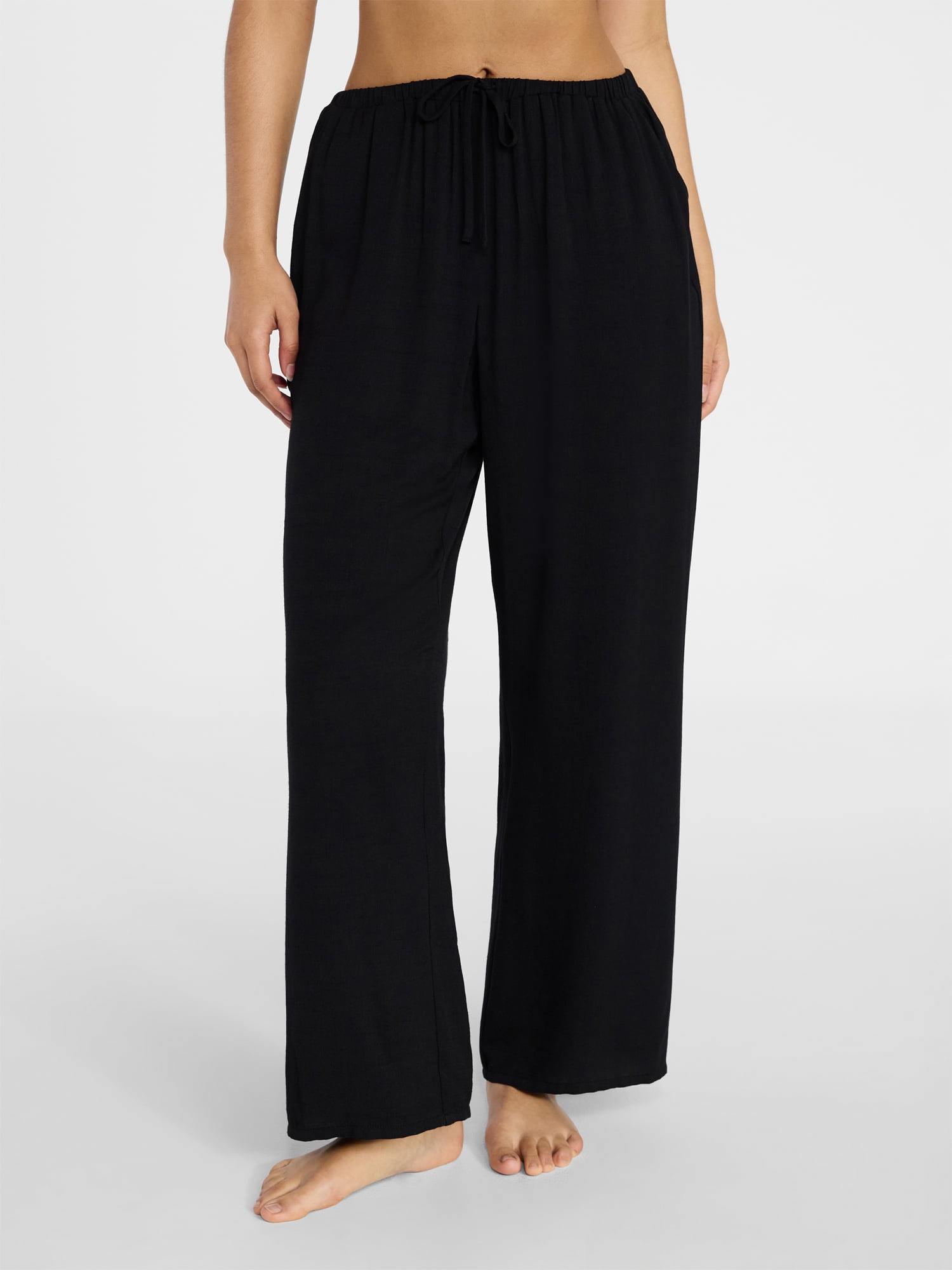 No Boundaries Wide Leg Pants Bikini Coverup, Women's XXS-XXL