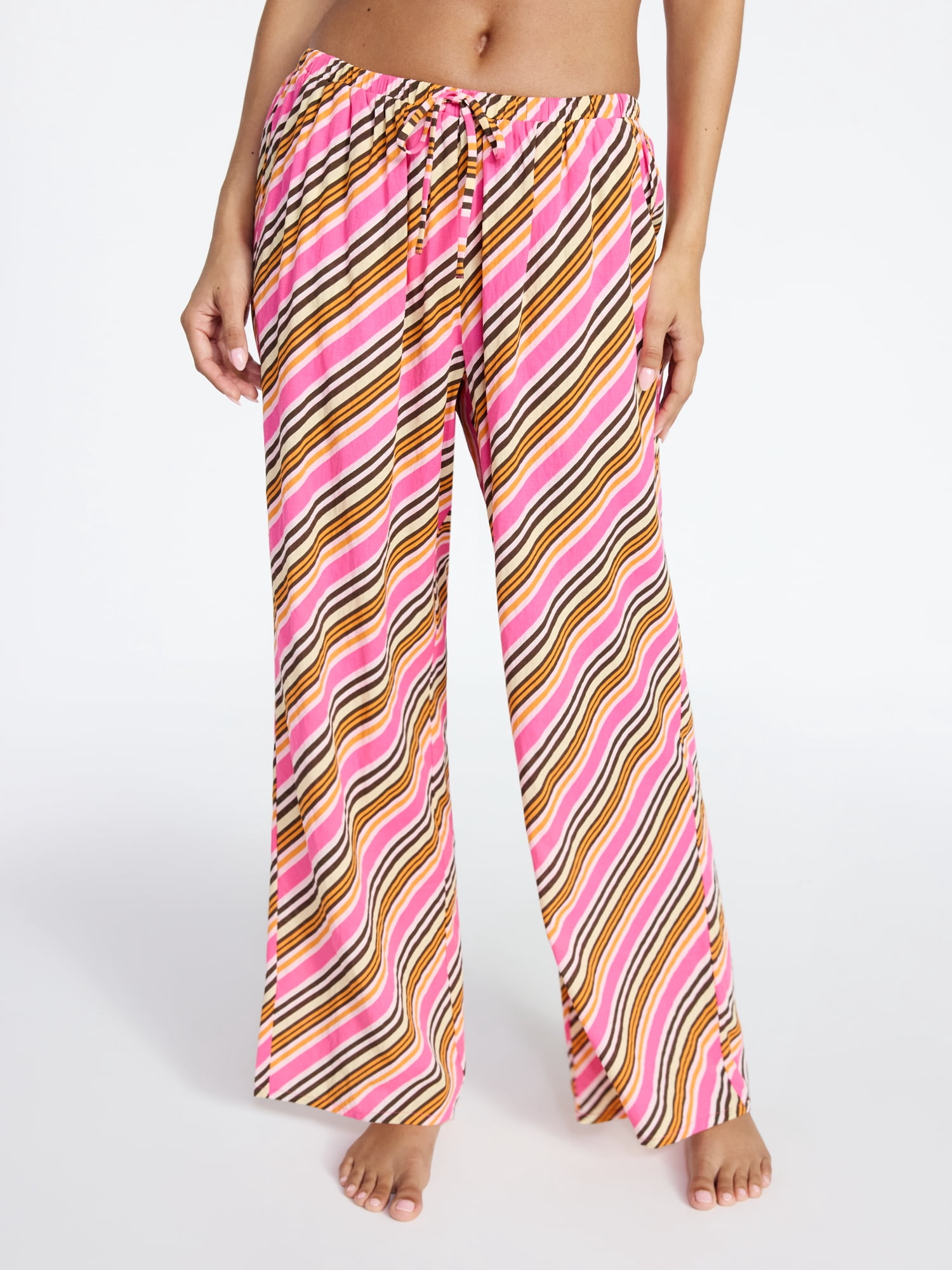 No Boundaries Wide Leg Pants Bikini Coverup, Women's XXS-XXL