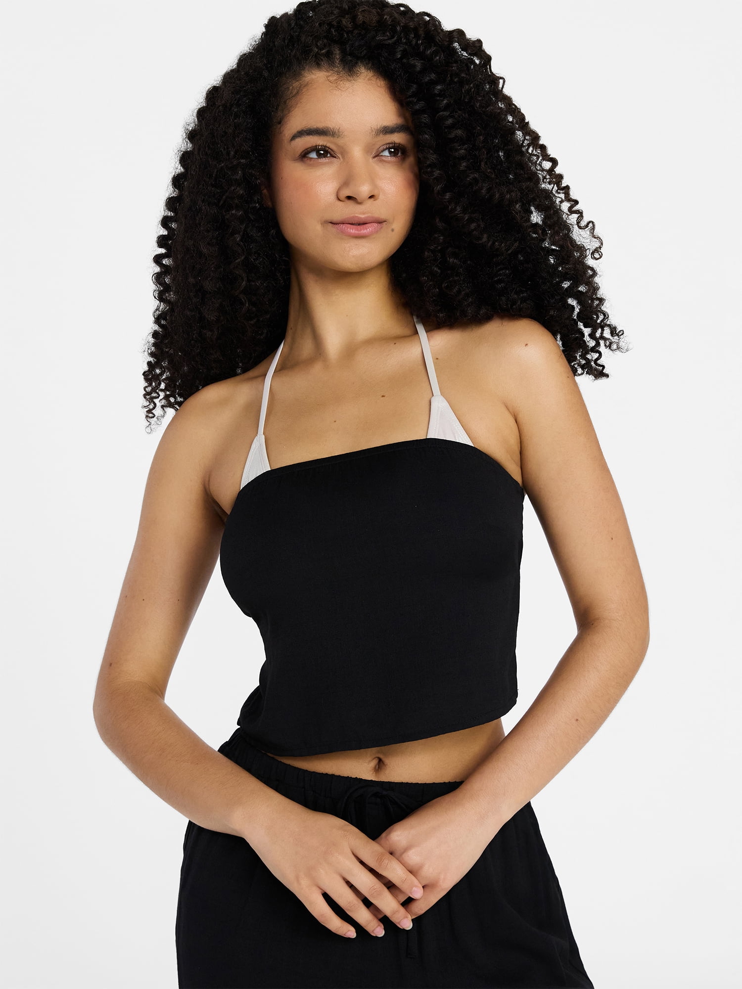 No Boundaries Tube Top Bikini Coverup, Women's XXS-XXL