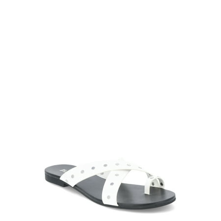 No Boundaries Women's Studded Toe Loop Sandals