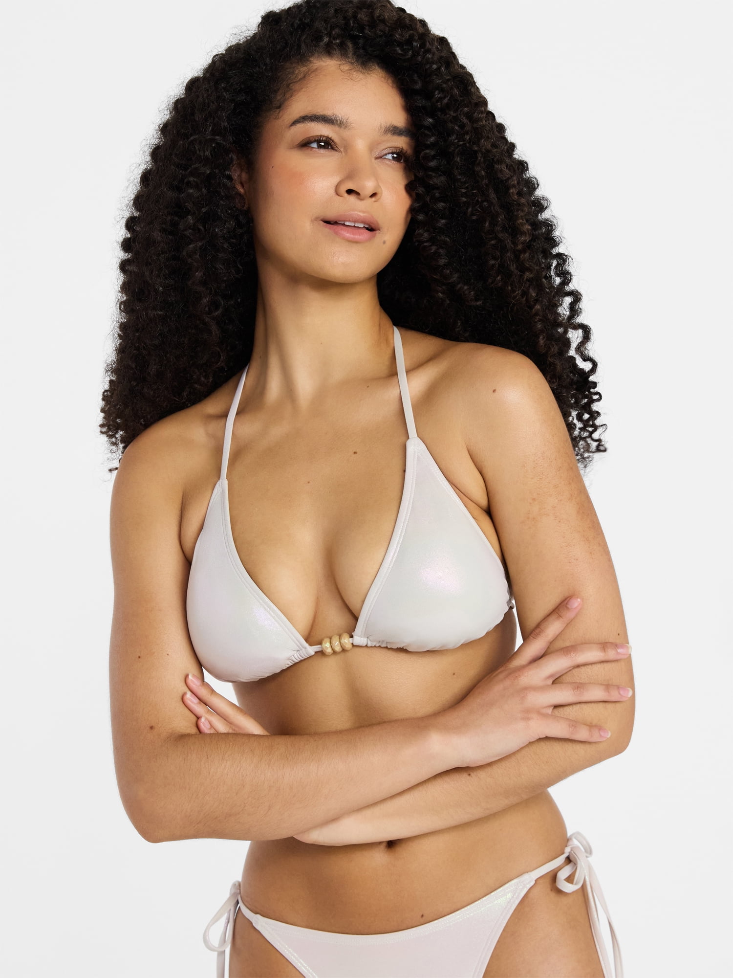 No Boundaries Sun Goddess Transformable Triangle Bikini Top, Women's XXS-XXL