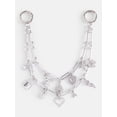 thumbnail image 1 of No Boundaries Women’s Swag Chain Bag Charms, Silver Tone, 1 of 3