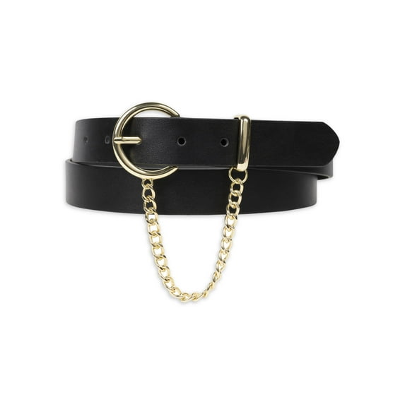No Boundaries Women's Swag Chain Belt, Black
