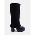 thumbnail image 1 of No Boundaries Women's Sweater Platform Boots, 1 of 6