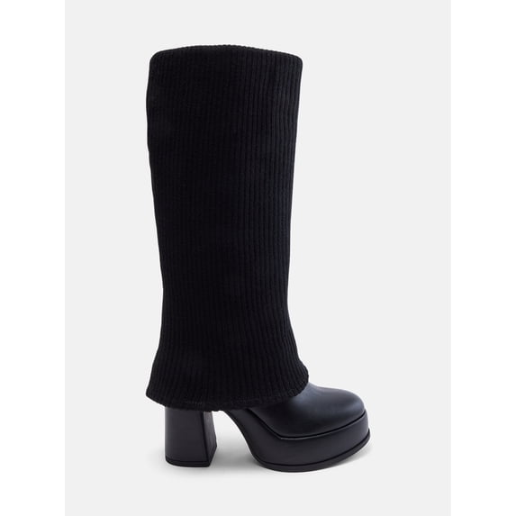 No Boundaries Women's Sweater Platform Boots