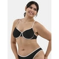 thumbnail image 1 of No Boundaries Women's Tanlines Underwire Bikini Top, Sizes XXS-XXL, 1 of 4
