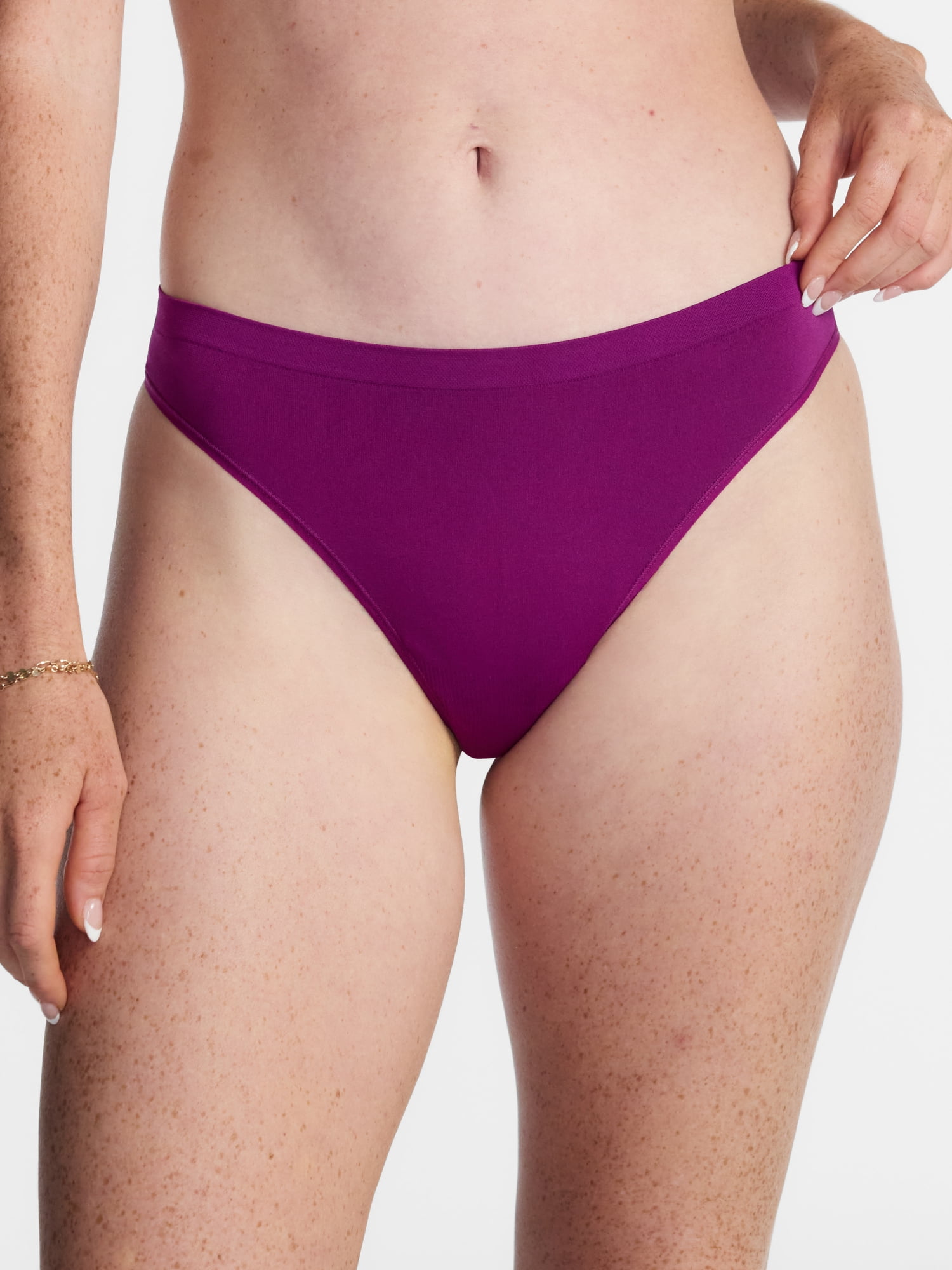 No Boundaries Women's Thong Panty Seamless, 1-pack, Sizes XS-XXXL