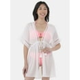 thumbnail image 1 of No Boundaries Women's Tie Front Duster Coverup, Sizes XXS-XXL, 1 of 4
