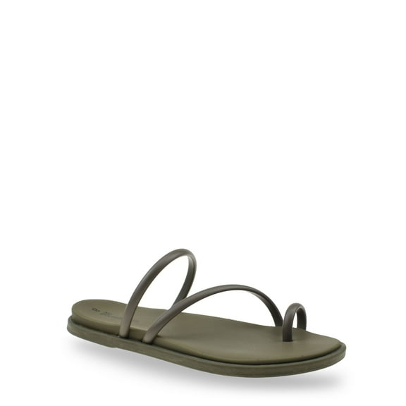 No Boundaries Women's Strappy Toe Loop Sandals