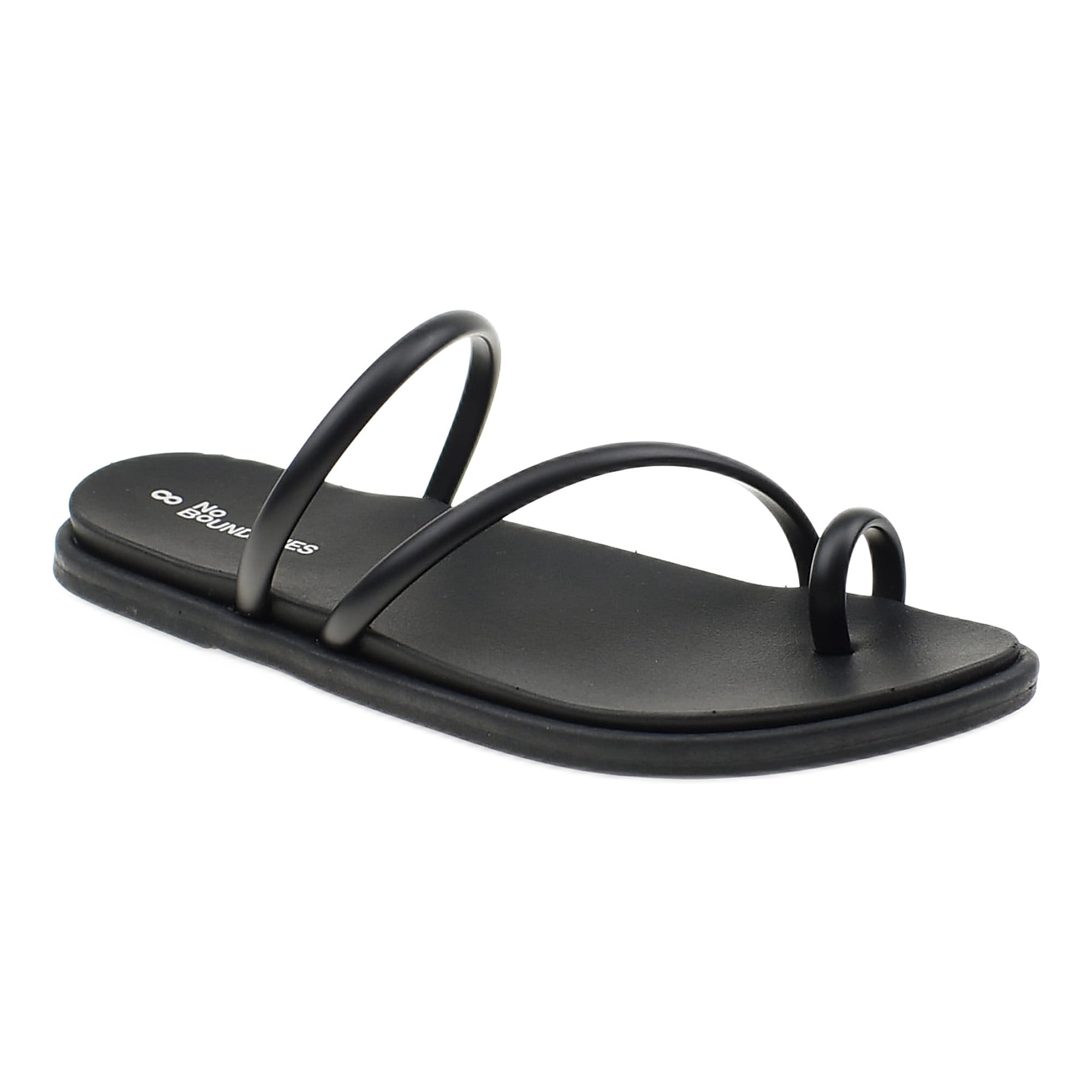 No Boundaries Women's Strappy Toe Loop Sandals
