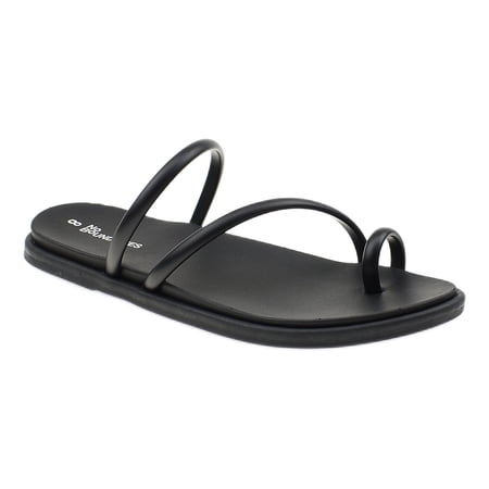 No Boundaries Women's Strappy Toe Loop Sandals