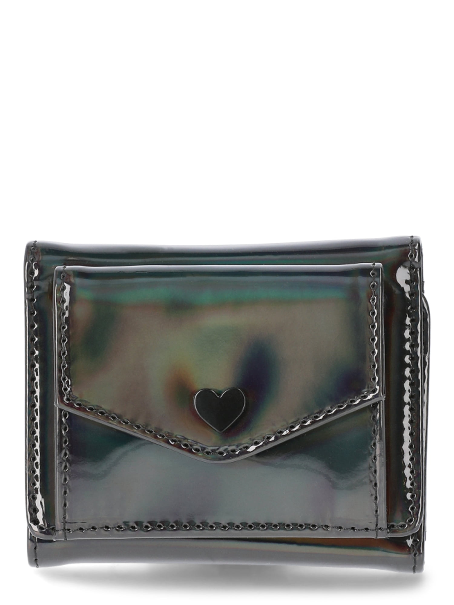 No Boundaries Women's Trifold Wallet Black Holographic