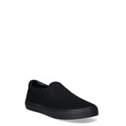 No Boundaries Twin Gore Canvas Slip On Sneakers, Wide Width Available, Womens