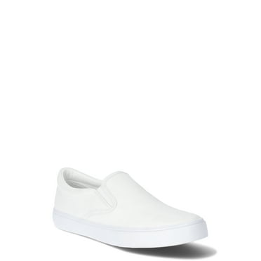 No Boundaries Women's Twin Gore Canvas Slip On Sneakers, Wide Width Available