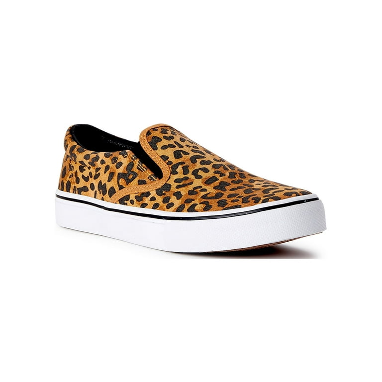 Womens cheetah hotsell slip on sneakers