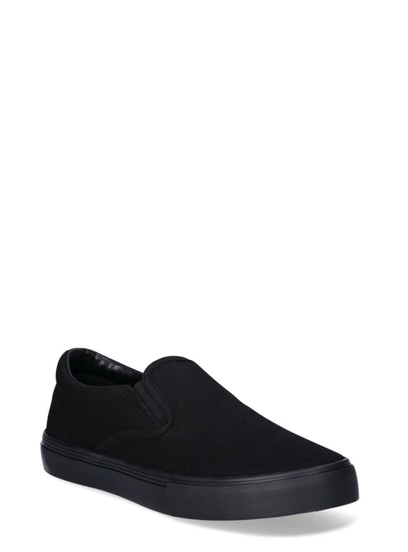 No Boundaries Women's Twin Gore Canvas Slip on Sneakers - Wide Width Available