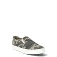 thumbnail image 1 of No Boundaries Twin Gore Canvas Slip On Sneakers, Wide Width Available, Women's, 1 of 6