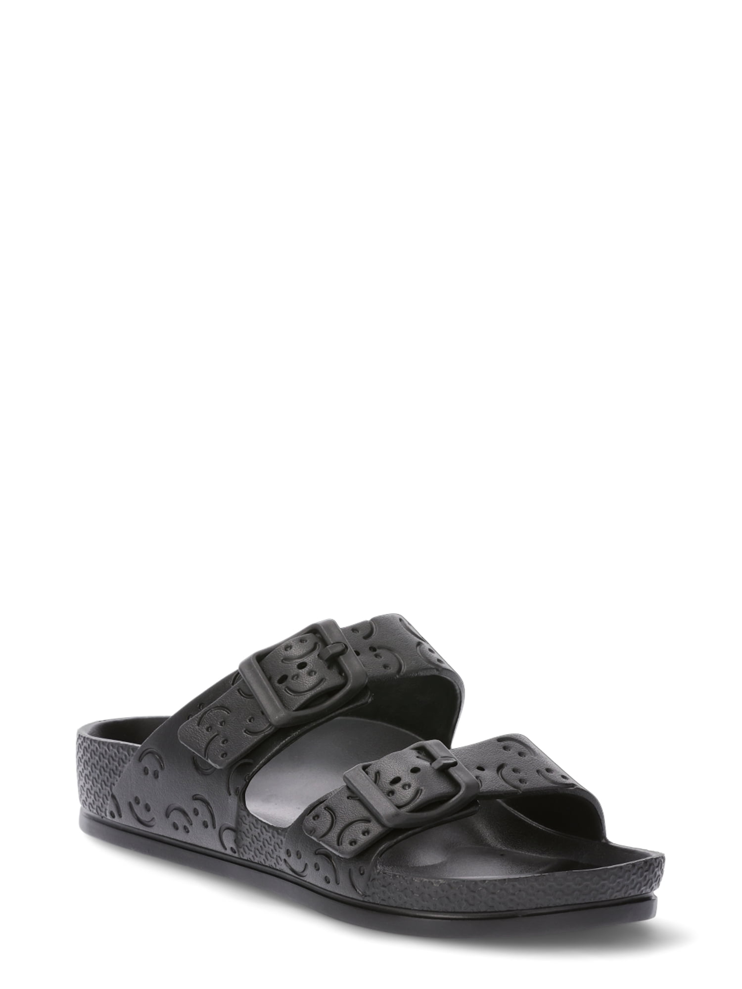 No Boundaries Two Buckle Slide Sandals, Women’s