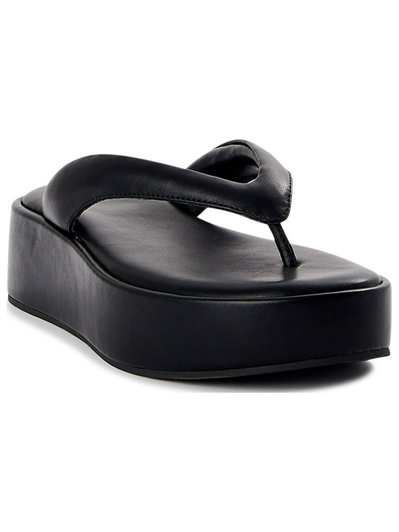 No Boundaries Women's Wedge Flip Flop Sandals