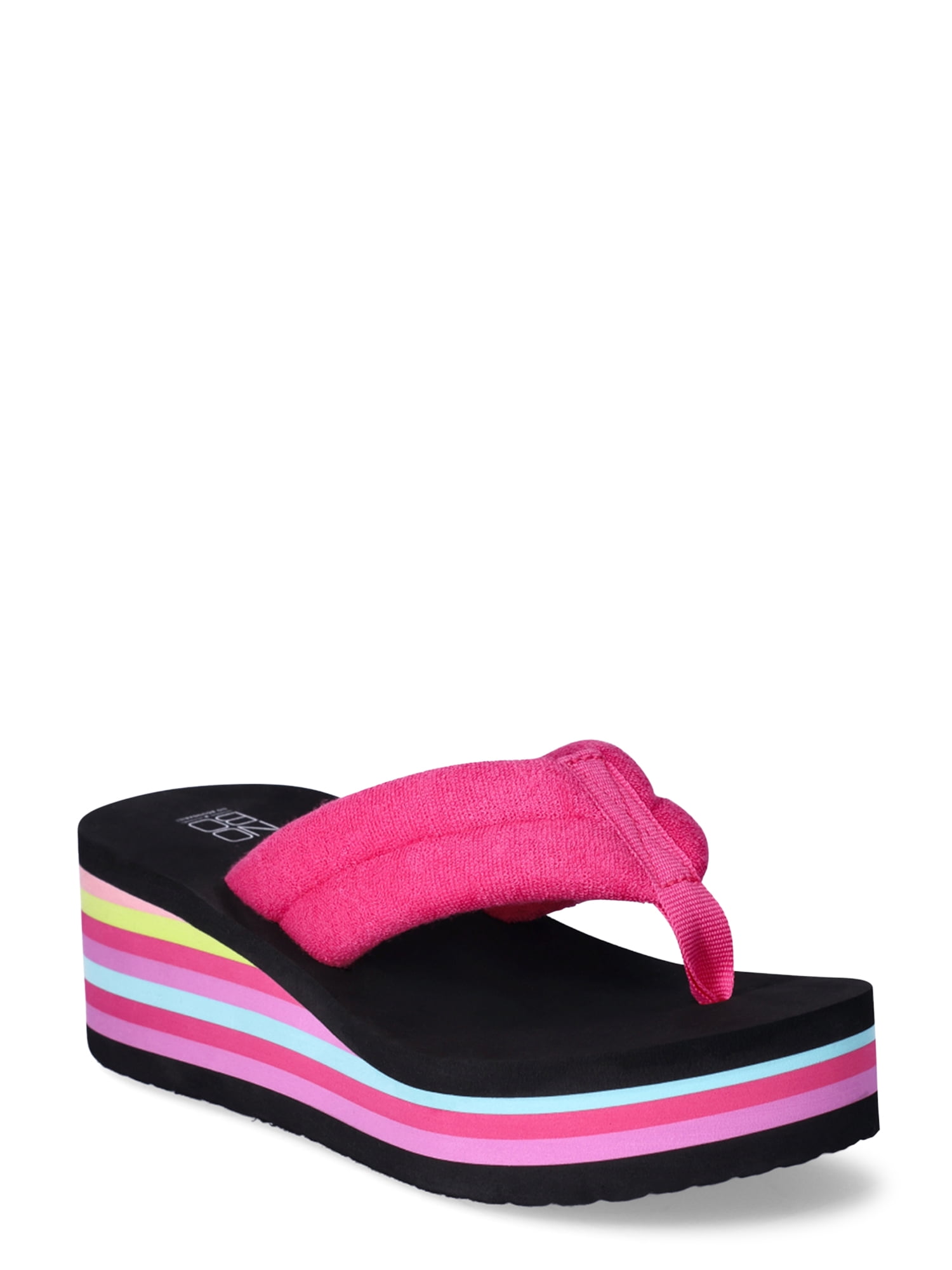 No Boundaries Women's Wedge Flip Flops, Sizes 611