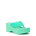 No Boundaries Women's Wedge Thong Sandals