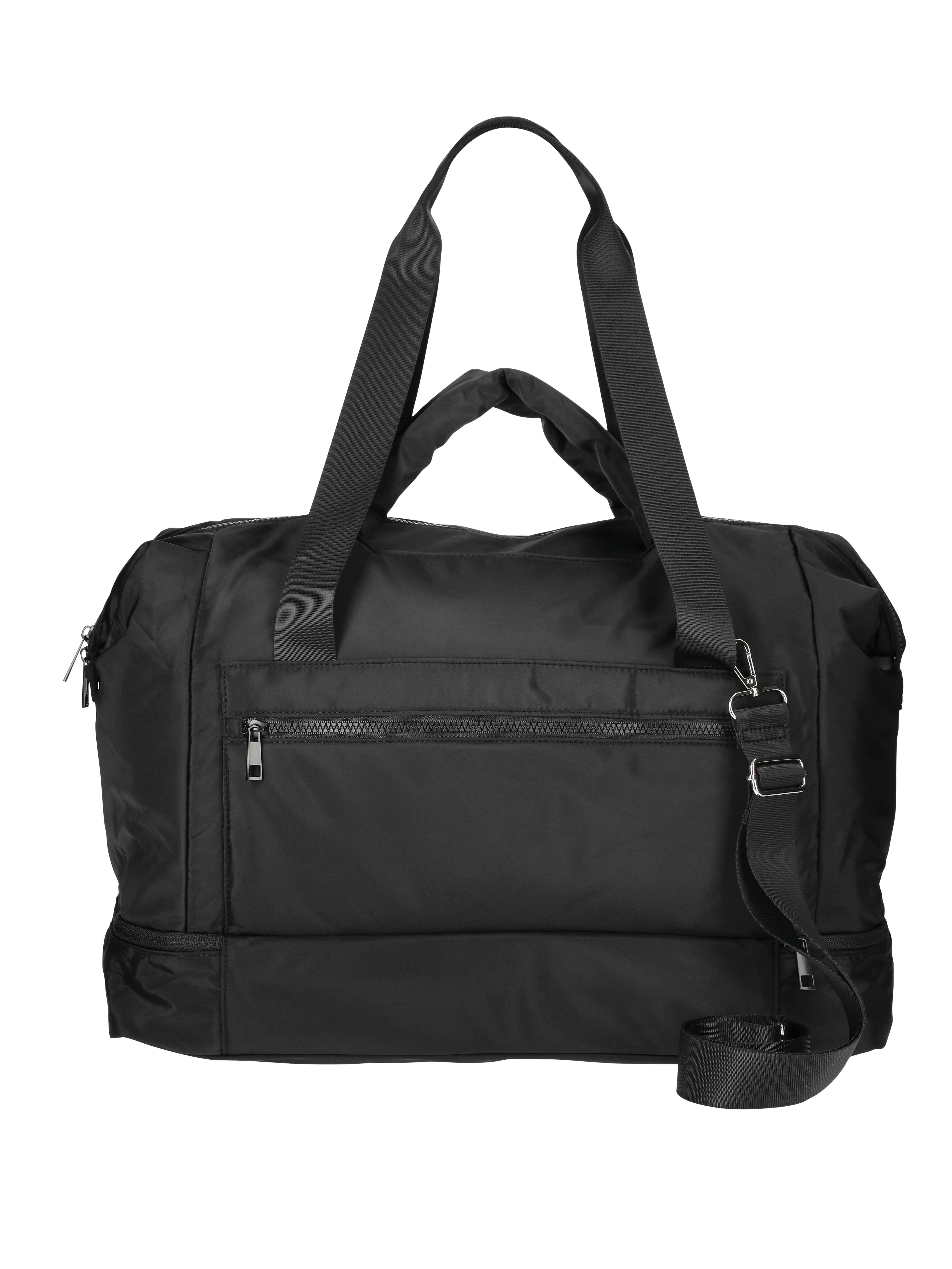 No Boundaries Women's Weekender Bag, Black Floral - Walmart.com