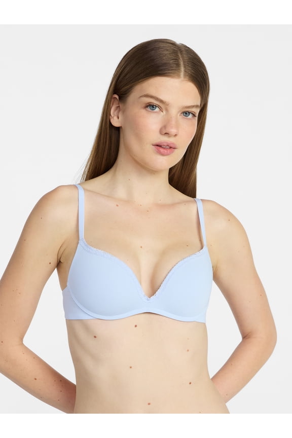 Wire Free Double Push Up Bra with Lace, Women's 32A-44DDD