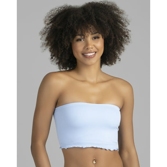 No Boundaries Women's Ruffle Bandeau, Sizes XS-3XL