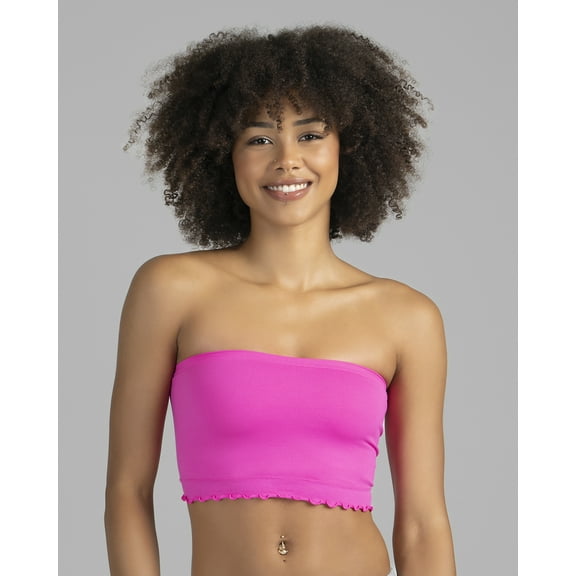No Boundaries Women's Ruffle Bandeau, Sizes XS-3XL