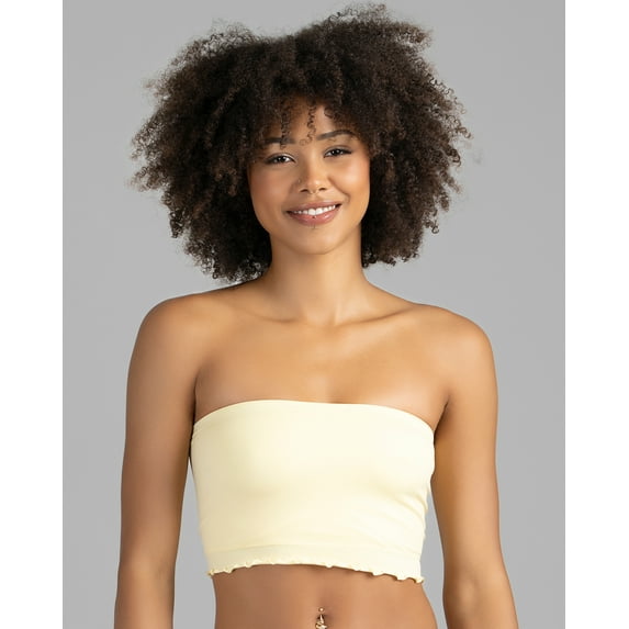 No Boundaries Women's Ruffle Bandeau, Sizes XS-3XL
