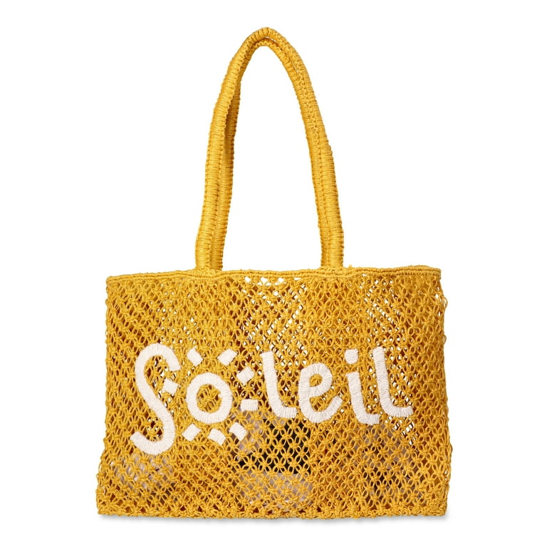 Soleil Yellow Woven Tote Soleil Yellow Woven Tote