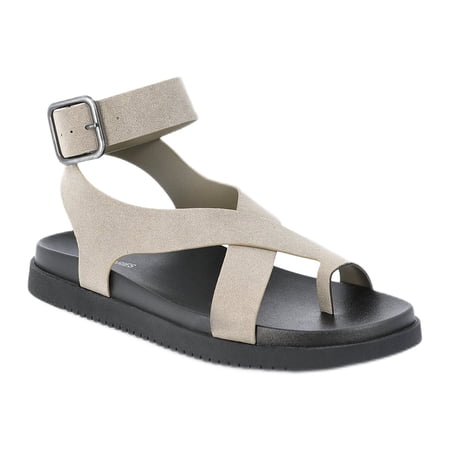 No Boundaries Women's X-Strap Toe Loop Sandals