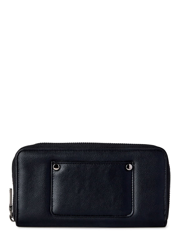 Women's Zip Around Wallet Black