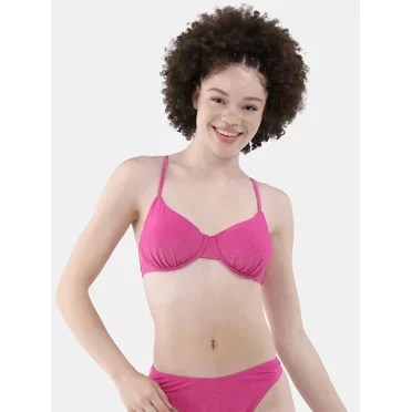 No Boundaries Women's and Women's Plus Lurex Underwire Bikini Top, Sizes XXS-XXL